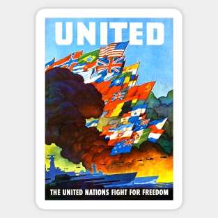 United Nations (Vintage Poster) Sticker